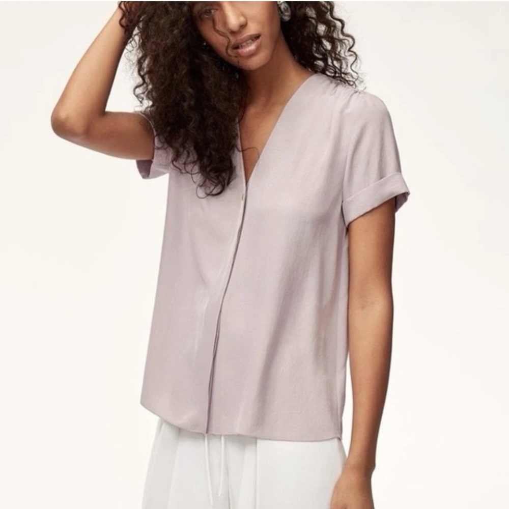 🩷Aritzia Wilfred Lilac Nobel Blouse